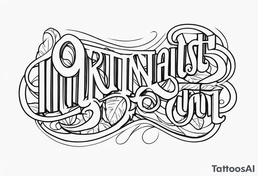 lettering tattoo idea