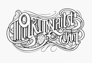 lettering tattoo idea
