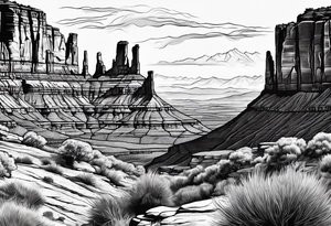Forearm vertical, canyonlands national park, hikers tattoo idea
