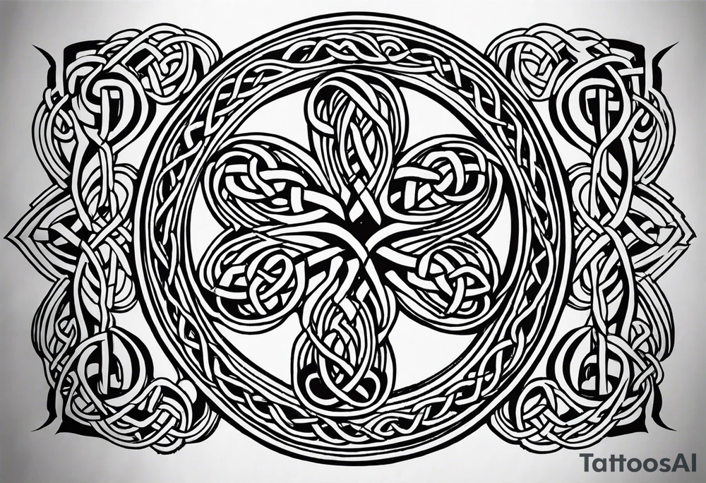 celtic knot music tattoo idea