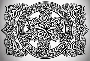 celtic knot music tattoo idea