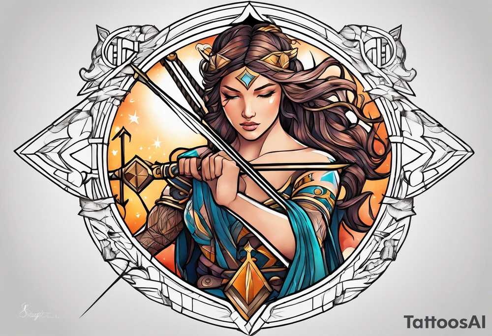 sagittarius, faith, strong tattoo idea