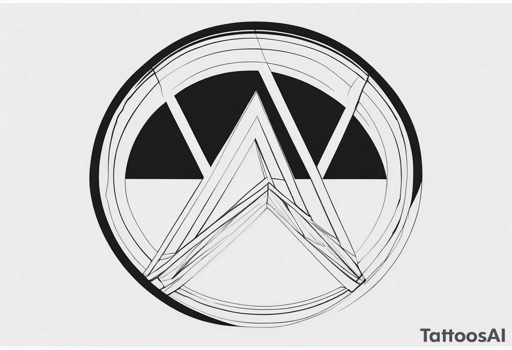 letter delta inside a chain circle, subtle, womanly, simplistic tattoo idea