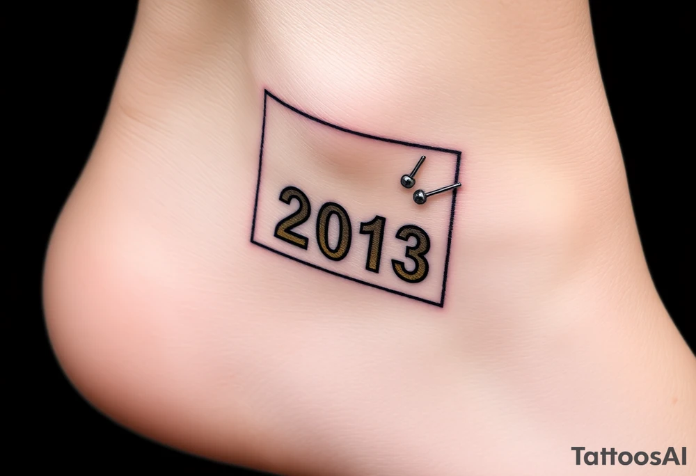 Racing half marathon bib 2013 purple and gold running safety pins piercing the skin running tattoo idea
