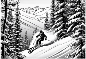 Skier tattoo idea
