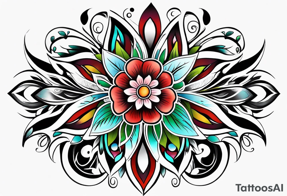 Ojibwe floral tattoo idea