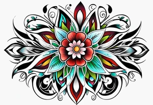 Ojibwe floral tattoo idea