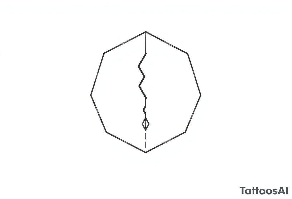 End falling apart hexagonal geometric pattern tattoo idea