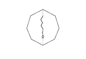 End falling apart hexagonal geometric pattern tattoo idea