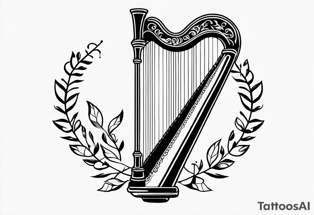 Un tatouage de harpe tattoo idea
