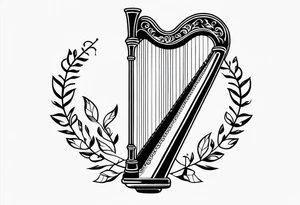 Un tatouage de harpe tattoo idea