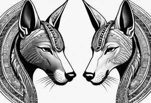 Egyptian style with anubis tattoo idea