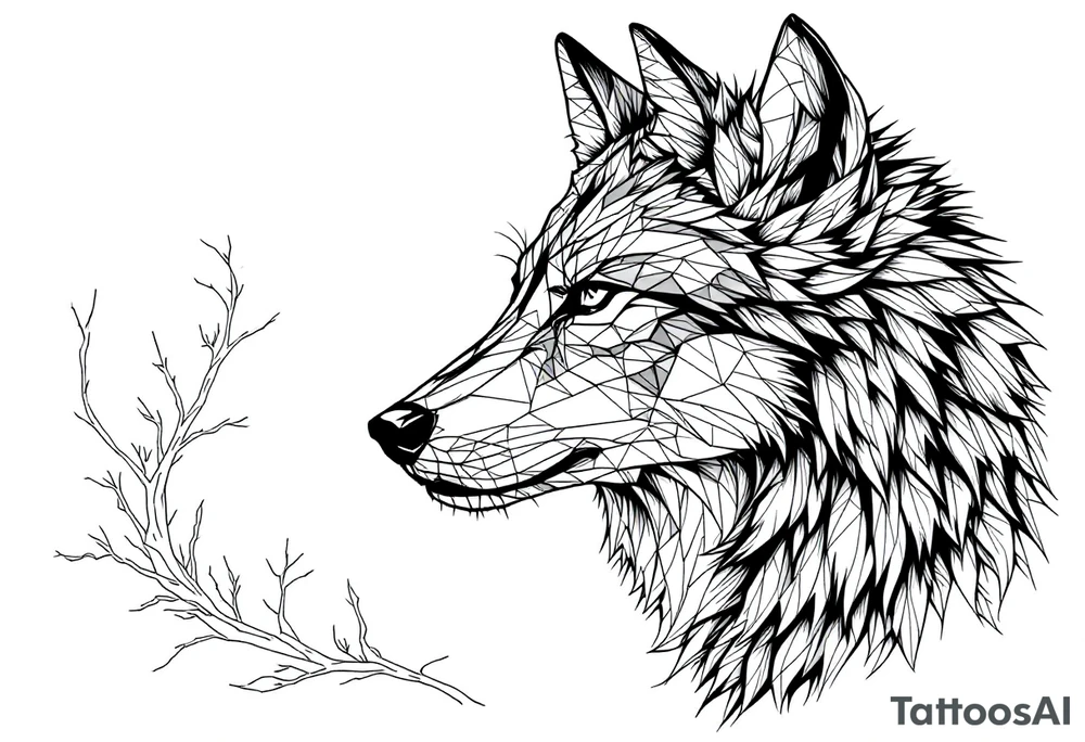 Wolf,deer tattoo idea