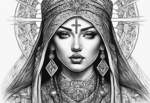 religious sleeve tattoo idea