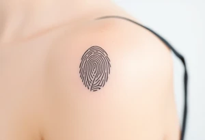 A fingerprint with tiny, delicate lace details in soft beige and blush pink, symbolizing elegance and romance. tattoo idea