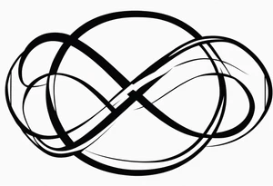 Double infinity symbol, Scottish, with tb5 inside the loop tattoo idea
