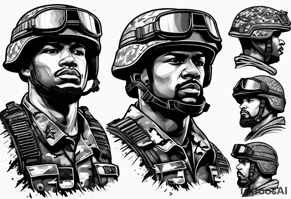 Us army soldier electrical tattoo idea