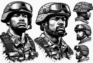 Us army soldier electrical tattoo idea