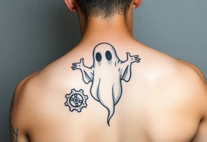 Cute ghost mechanic tattoo idea
