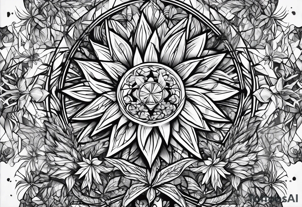 Broken glass and weed tattoo idea