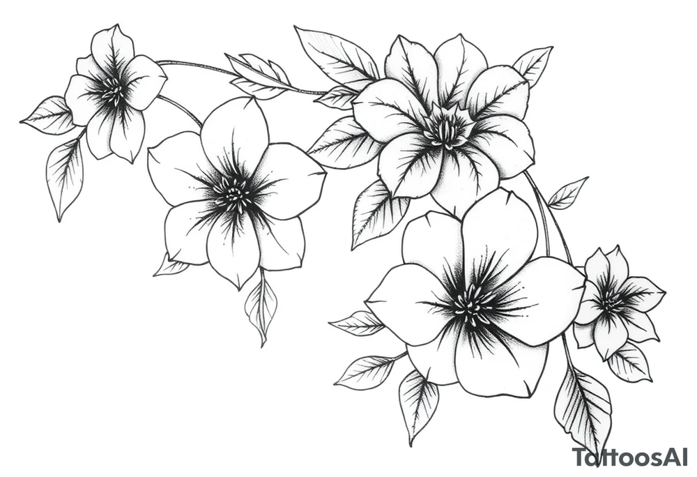 December and August birth flowers on skin tattoo idea