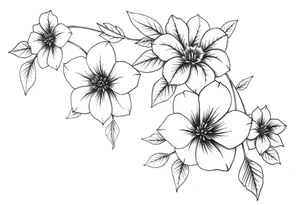 December and August birth flowers on skin tattoo idea