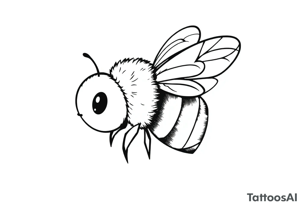 Cute bee tattoo idea
