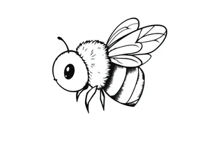 Cute bee tattoo idea