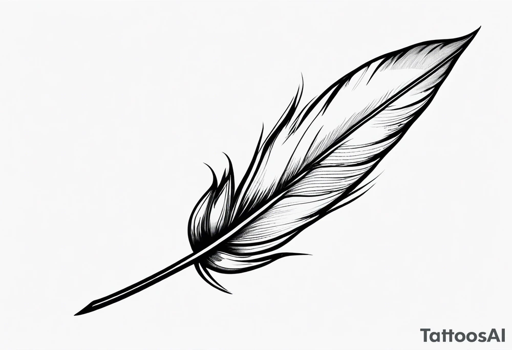 Detailed Quill Pen tattoo idea