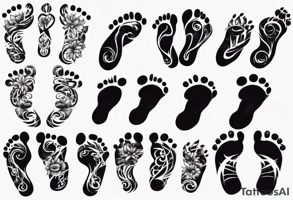 Baby feet tattoo idea