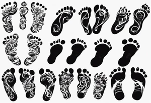 Baby feet tattoo idea