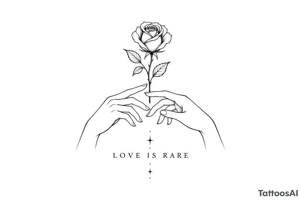 Love is rare tattoo idea