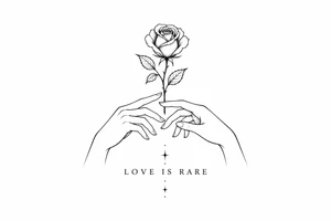 Love is rare tattoo idea