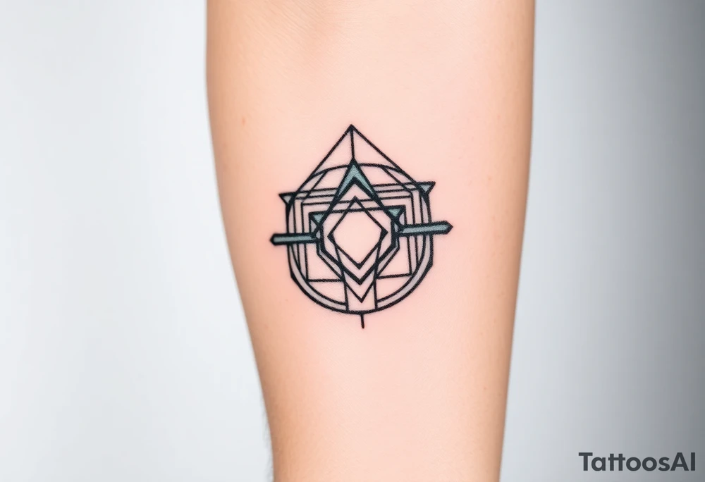 geometric lines tattoo idea