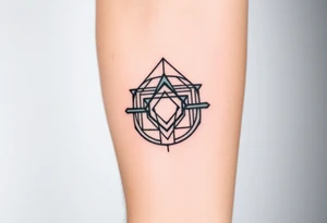 geometric lines tattoo idea