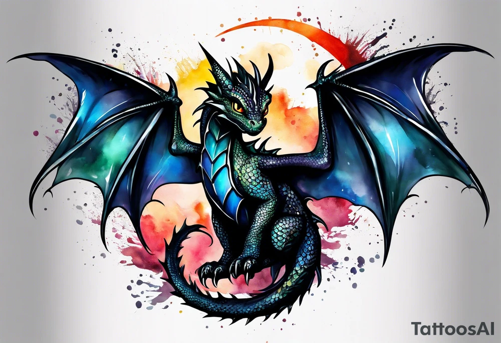 Toothless the dragon tattoo idea