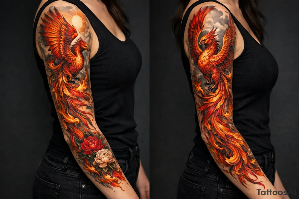 A phoenix tattoo idea