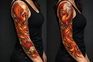 A phoenix tattoo idea