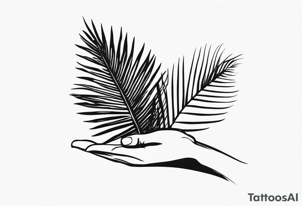 Just palm tattoo idea