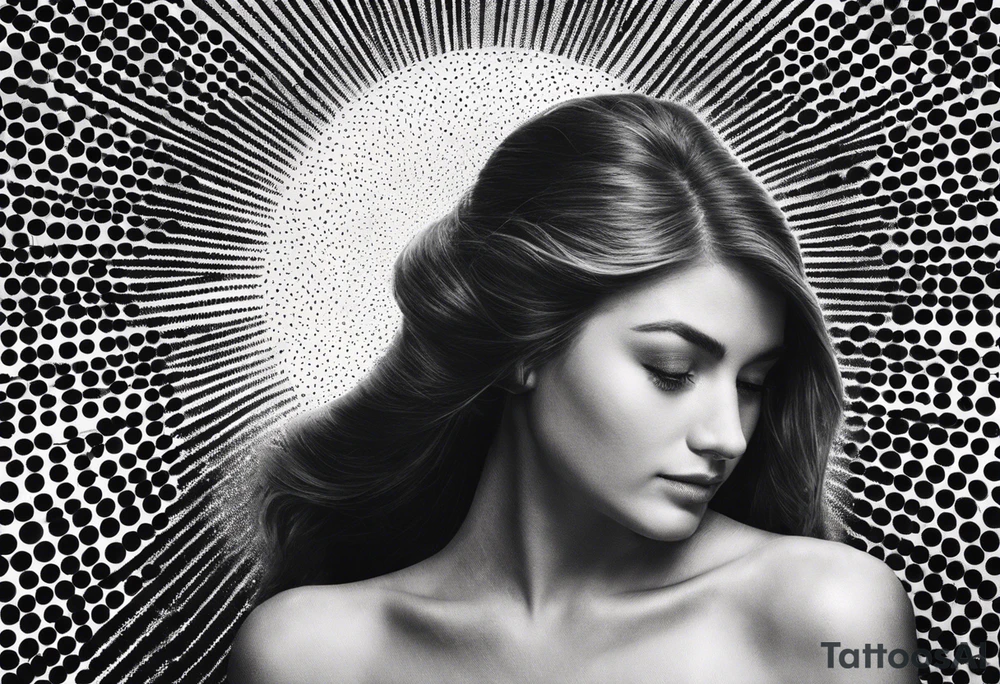 sun rays tattoo idea