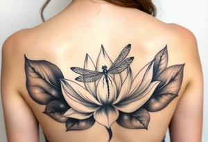 Lotus with dragonfly tattoo idea