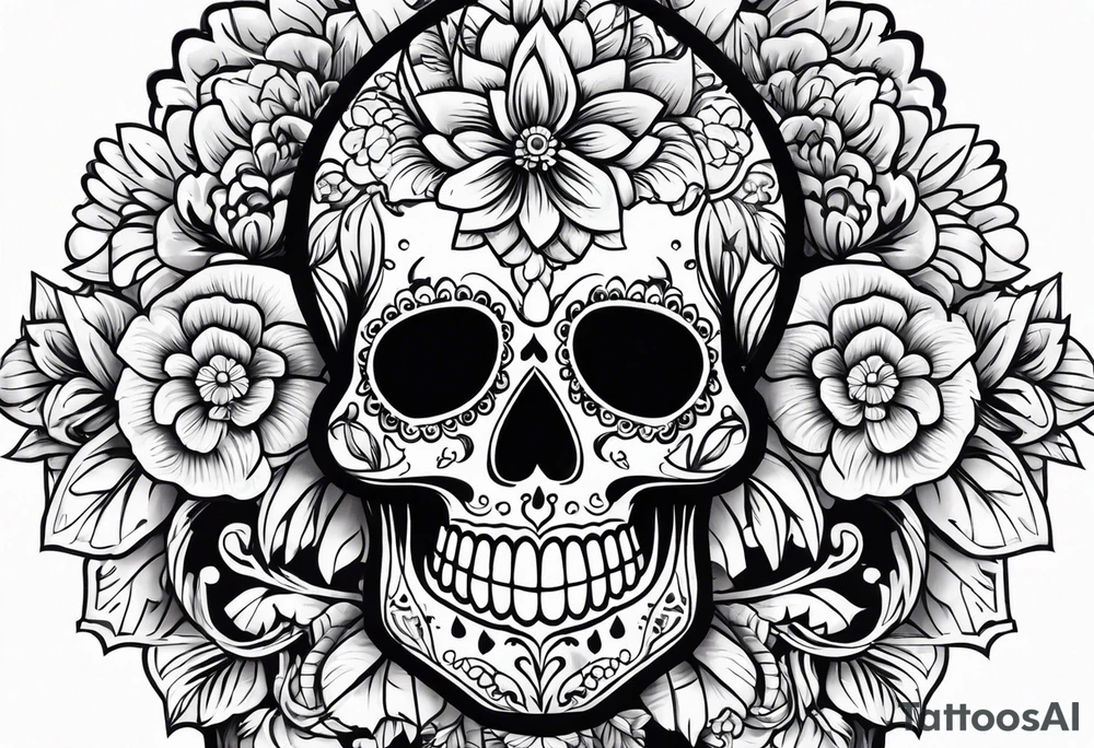 day of the dead tattoo idea
