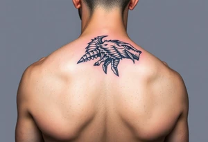anker with color tattoo idea