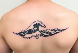 3 waves, sets are coming in from the open ocean. Wave lines tattoo idea