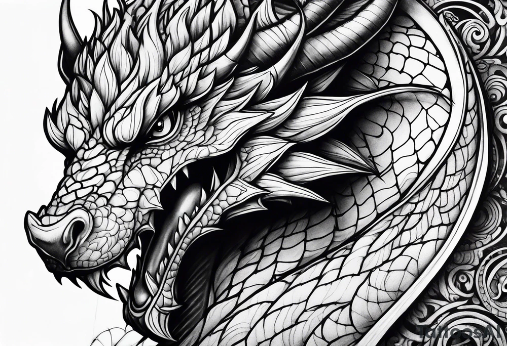 Wizard dragon tattoo idea