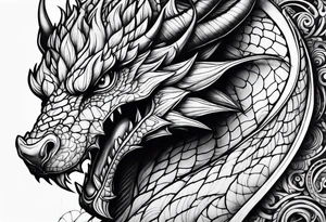 Wizard dragon tattoo idea