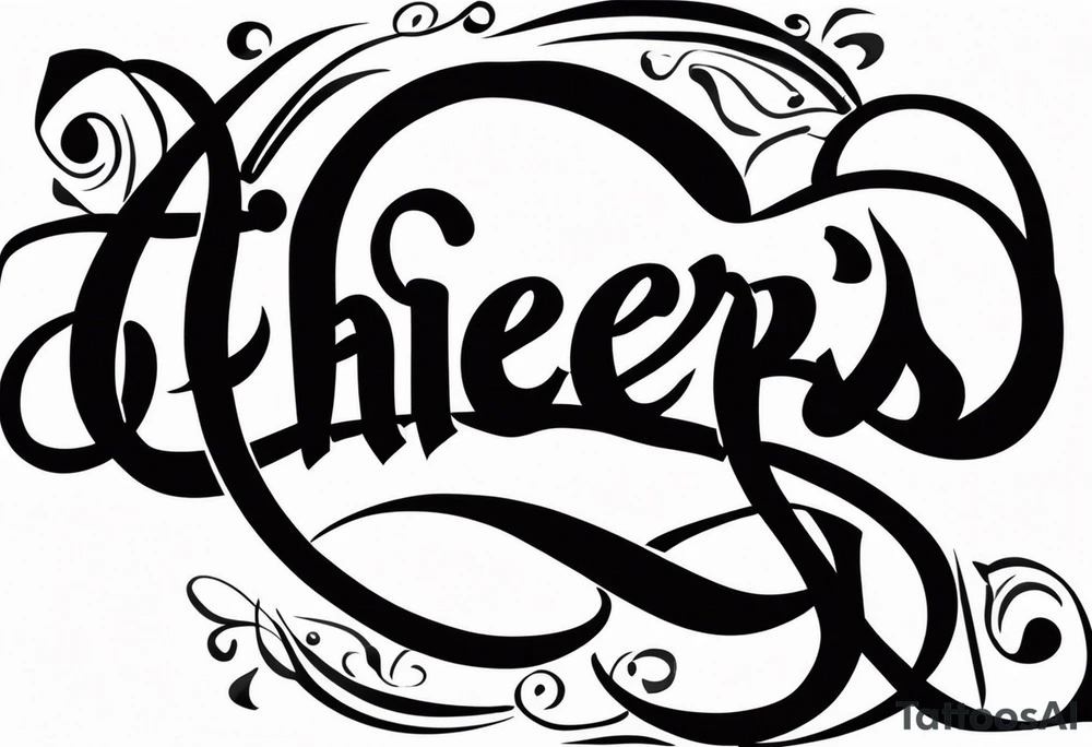 Cheers Mate text, armband +Celtic +Cancer Ribbon +tribal +artistic tattoo idea