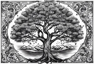 Family tree with names tattoo idea