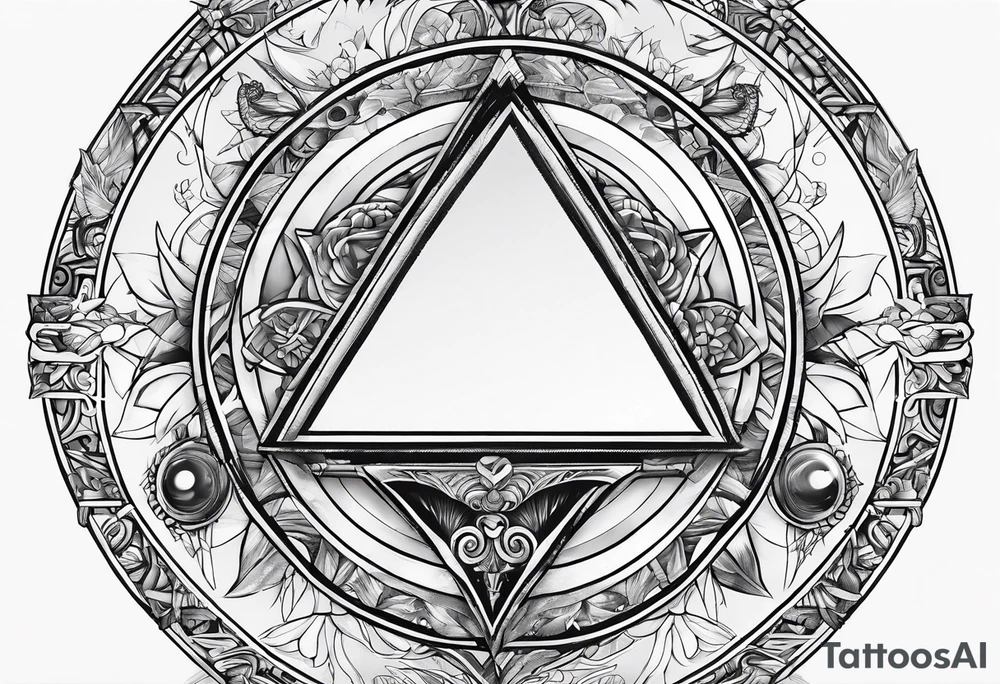 A trianglo with nothing inside of it tattoo idea