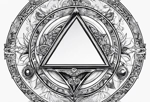 A trianglo with nothing inside of it tattoo idea